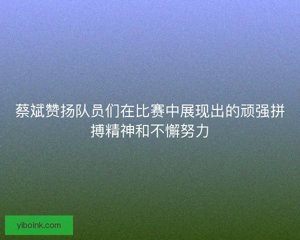 蔡斌赞扬队员们在比赛中展现出的顽强拼搏精神和不懈努力